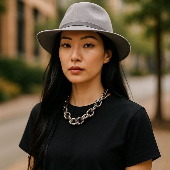 Topic vintage hat Made In Egland 100% wool grey Bowler w/ accent button on top - Picture 11 of 11